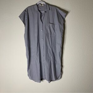 SBJ Austin Womens 100% cotton stripe button front midi dress OS